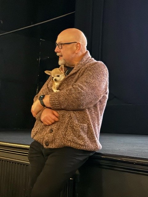 Pat Kelman with his dog